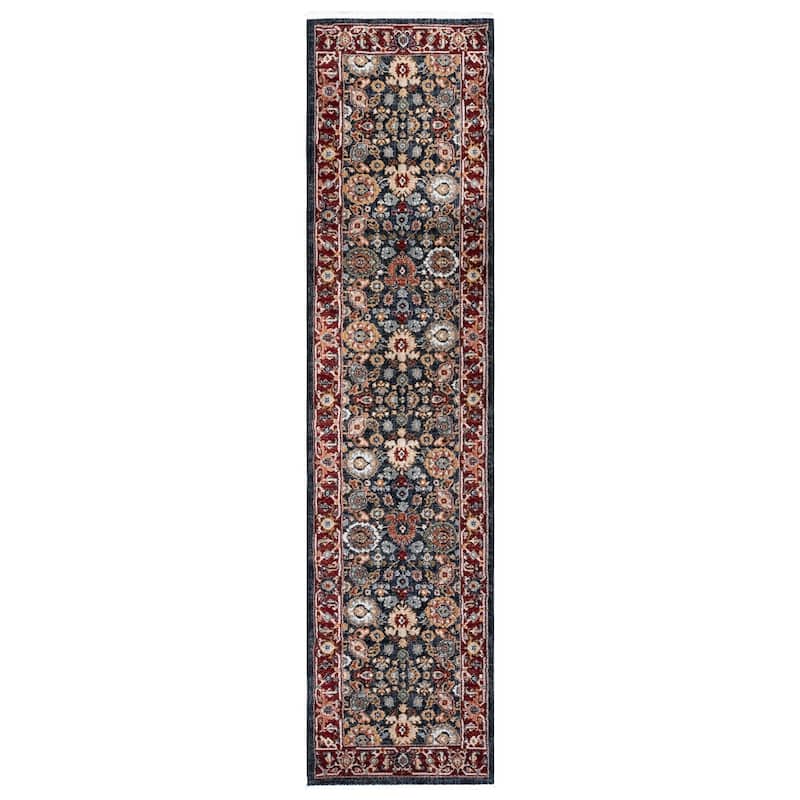 SAFAVIEH Lauren Ralph Lauren Sietha Traditional Rug - 2' x 8' Runner - Navy/Red