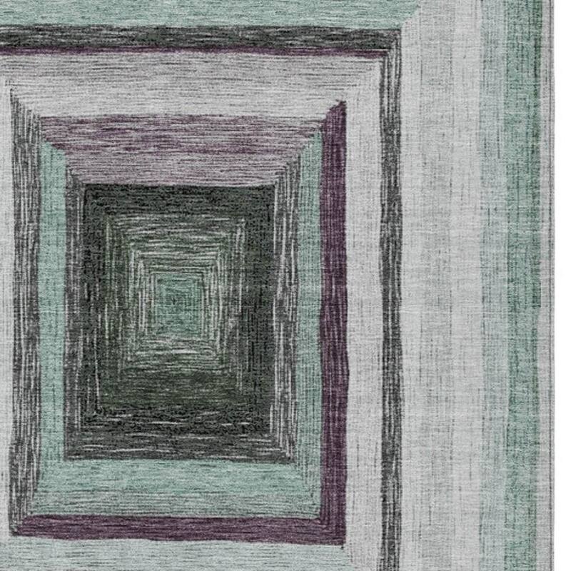 HomeRoots Geometric Transitional Rectangle Outdoor Rug