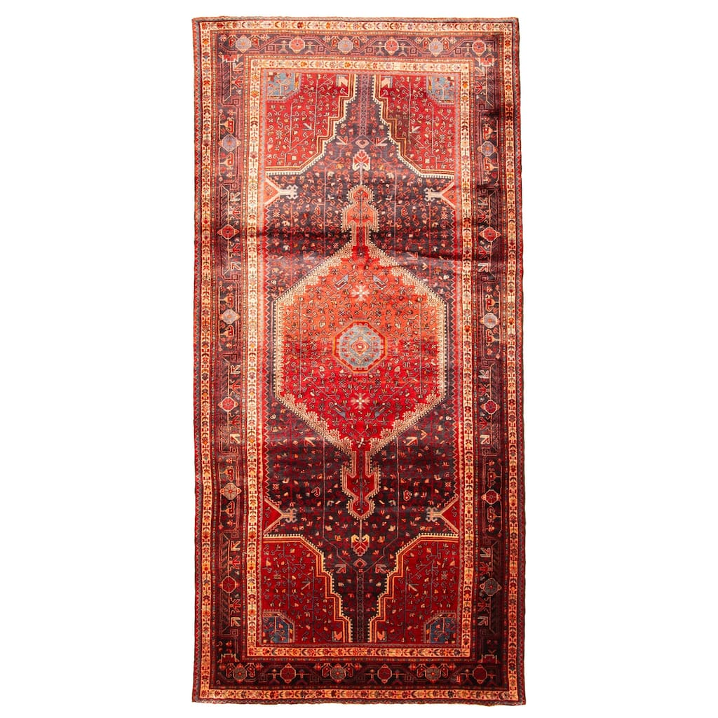 ECARPETGALLERY Hand-knotted Anadol Navy Wool Rug - 5'3 x 11'0