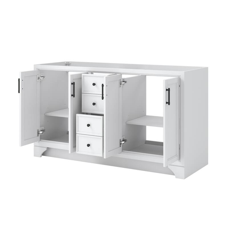 CRAFT + MAIN LCVT6122D-QBG Lanagan 60" Free Standing Double Basin