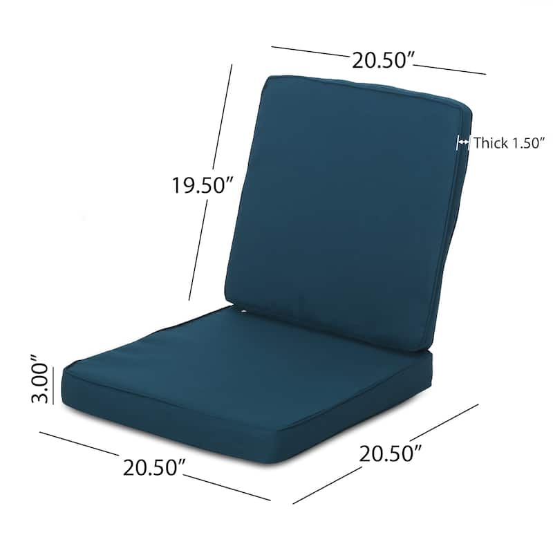 Coesse Outdoor Water Resistant Fabric Club Chair Cushions (Set of 4) by Christopher Knight Home