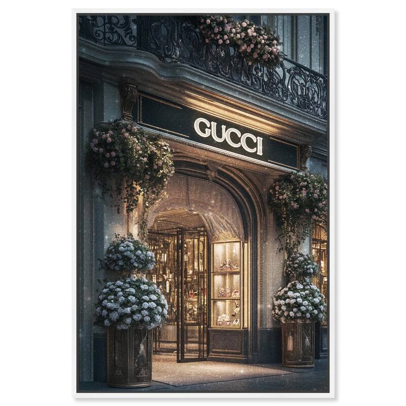 Illuminated Luxury Store Canvas by Art Remedy - White - 36" x 54"
