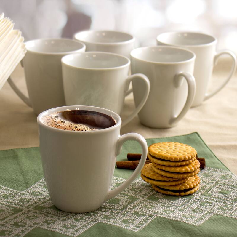 12 Ounce Mug 6 Piece Set in Porcelain