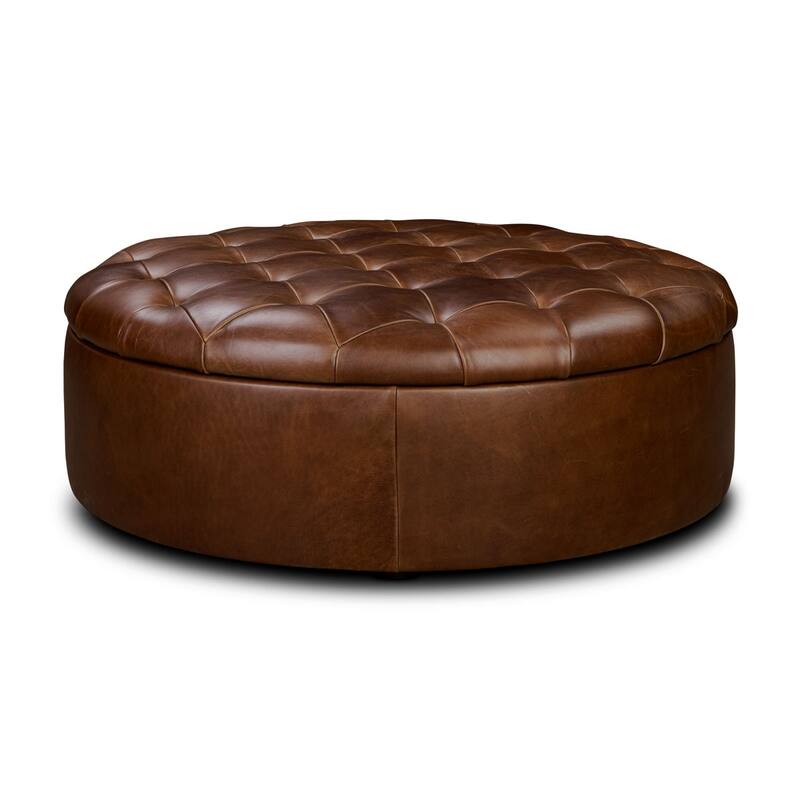 Poly & Bark Zahra Genuine Leather Storage Ottoman