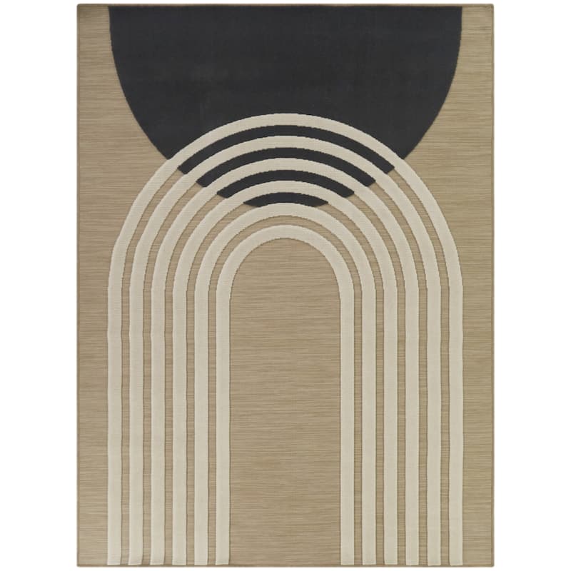 Campion Modern Geometric Indoor/Outdoor Area Rug - 7'10" x 10' - Charcoal