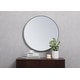 preview thumbnail 99 of 186, Carson Carrington Labbemala Metal Frame Round Mirror