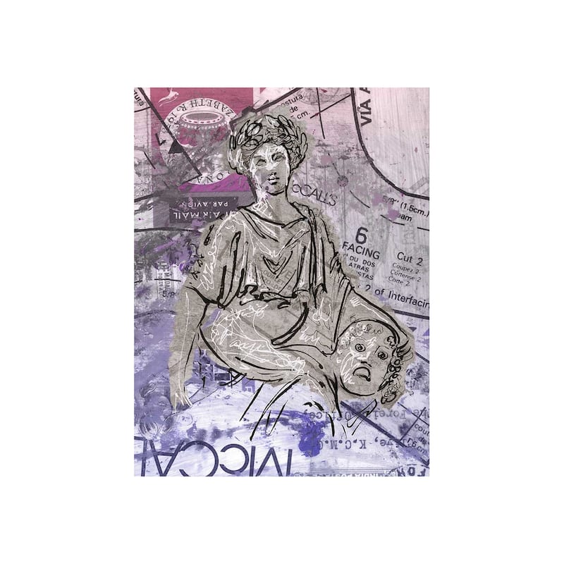 Graffiti Sculpture II (27 x 36) Canvas Art Print - Small