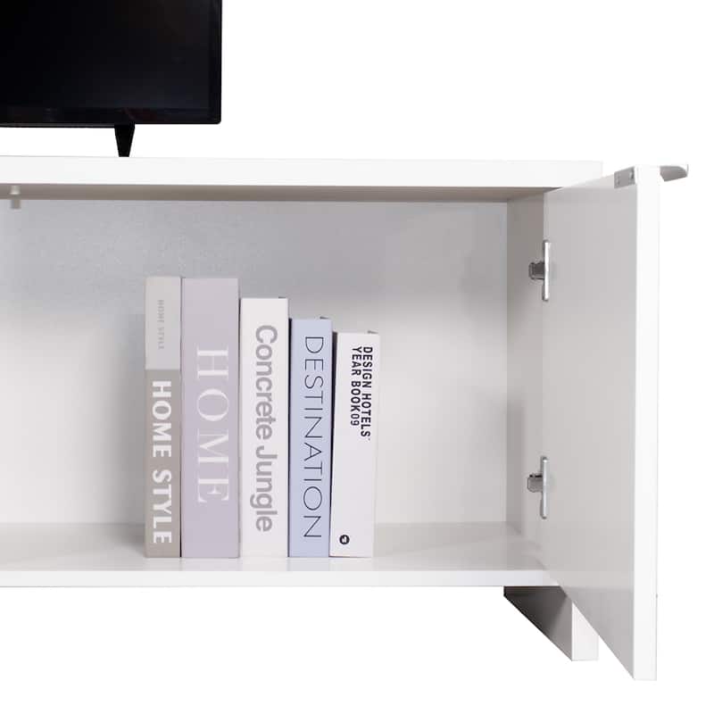 Madesa TV Stand Large Media Console with Cable Management for 65, 75 Inch Media Storage - 80 inches