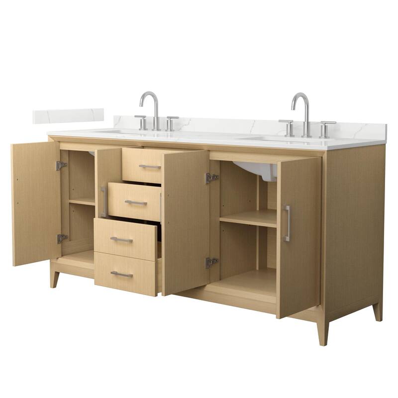 Wyndham Collection WCH7575-72D-QTZ-US3MXX Janna 72" Free Standing