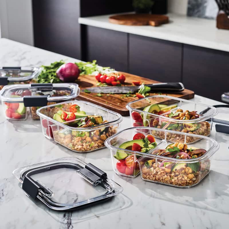 Rubbermaid Brilliance Meal Prep Containers Set, Food