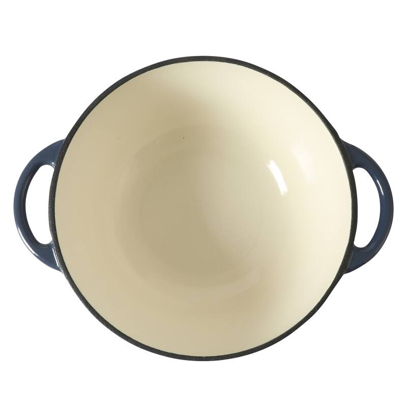 Gibson Home 2.65 Qt Enameled Cast Iron Dutch Oven Pot with Lid - Round, Ideal for Bread Baking & Stews