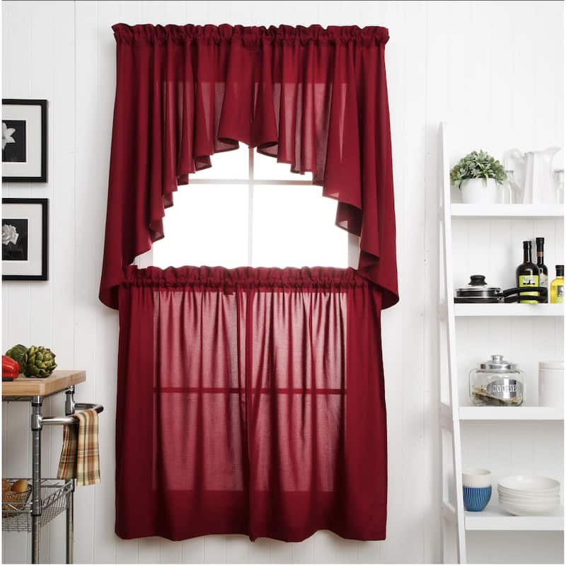 Ricardo Glasgow Curtain Swag Set - 62 x 24 - pomegranate