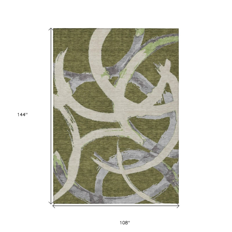 HomeRoots Abstract Transitional Rectangle Outdoor Rug