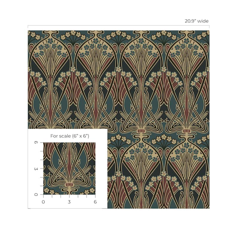 NextWall Deco Dragonfly Peel and Stick Wallpaper - 20.9 in. W x 18 ft. L