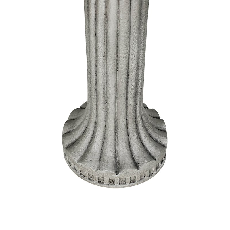 24 Inch Height Modern Outdoor Garden Bird Bath for Lawn Yard Decor