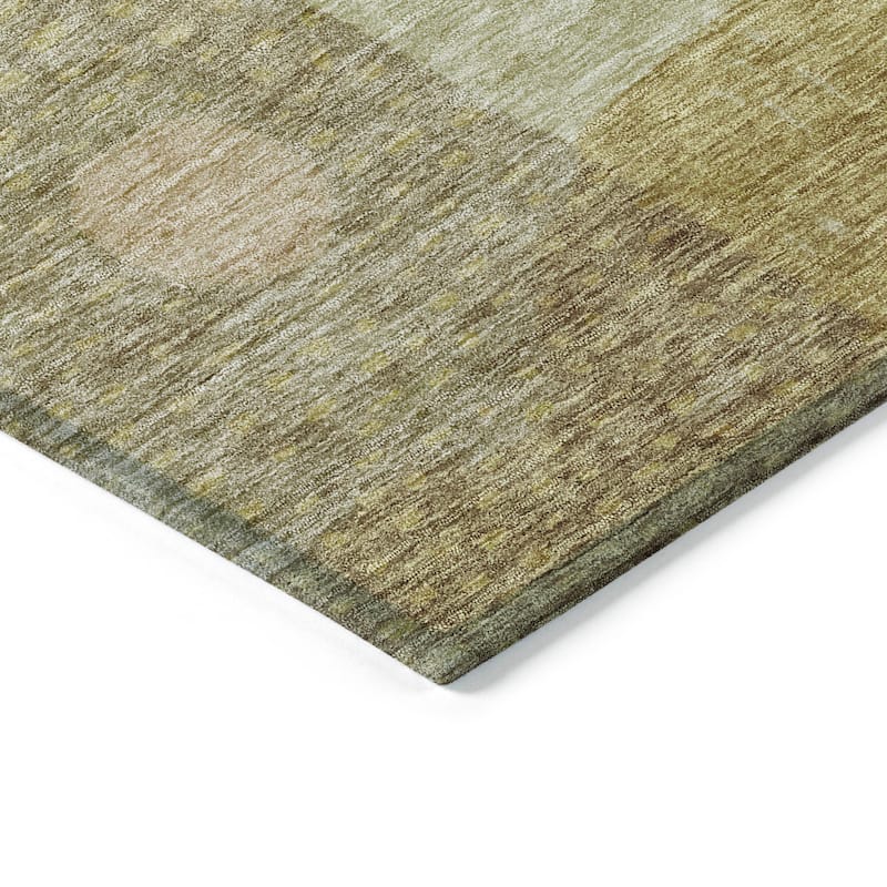 Machine Washable Indoor/ Outdoor Contemporary Geo Chantille Rug