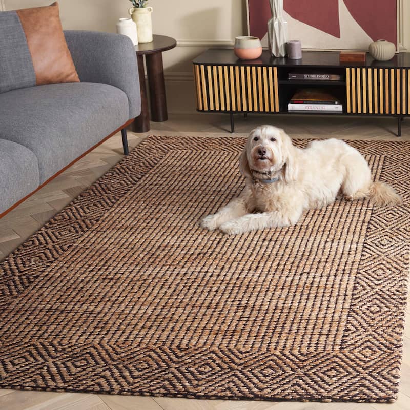 SAFAVIEH Flatweave Natural Hatemina Fiber Farmhouse Hemp Rug