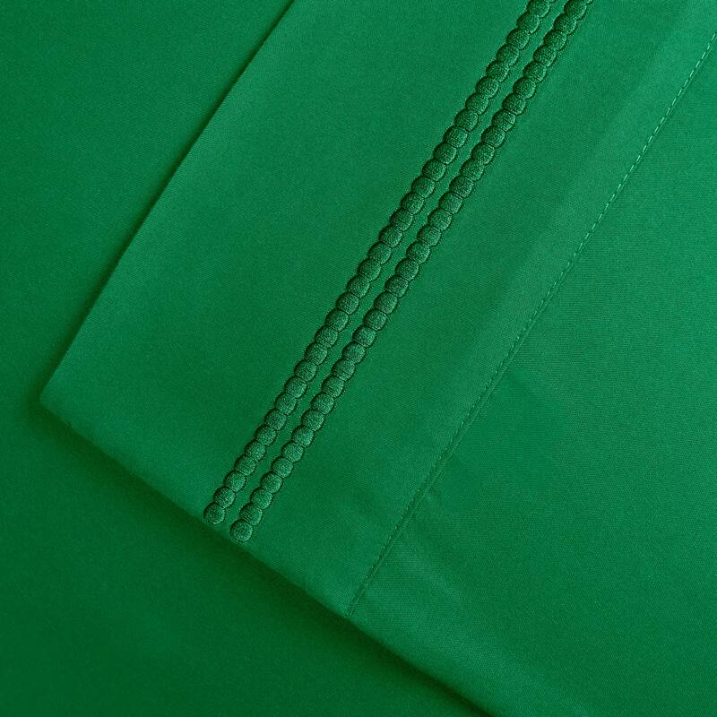 Superior Wrinkle Resistant Embroidered Microfiber Bed Sheet Set