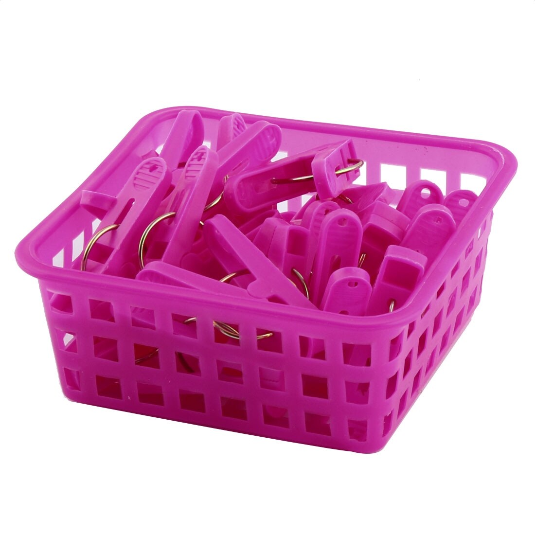 Shop Clothes Hanging Pegs Clothespins Hanger Clips Fuchsia 20pcs W