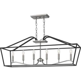 Catalina 6-Light Island Chandelier in Matte Black