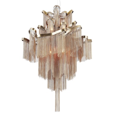 8 Light Bronze Aluminum Chain Lighting - N/A