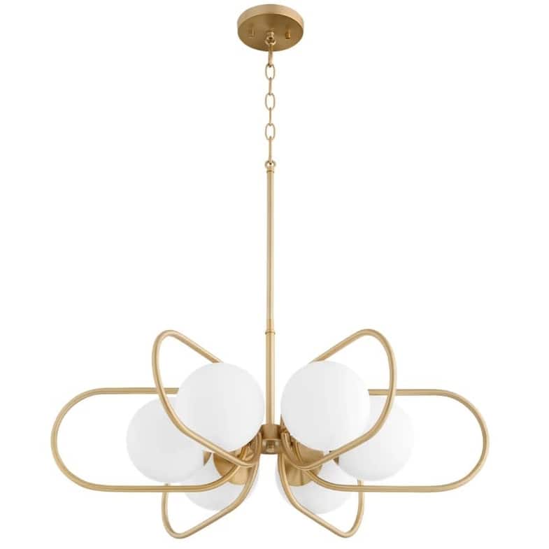 Quorum International 6137-6 Belmont 6 Light 30" Wide Chandelier