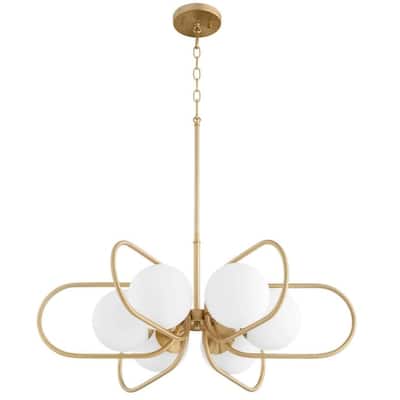 Quorum International 6137-6 Belmont 6 Light 30" Wide Chandelier