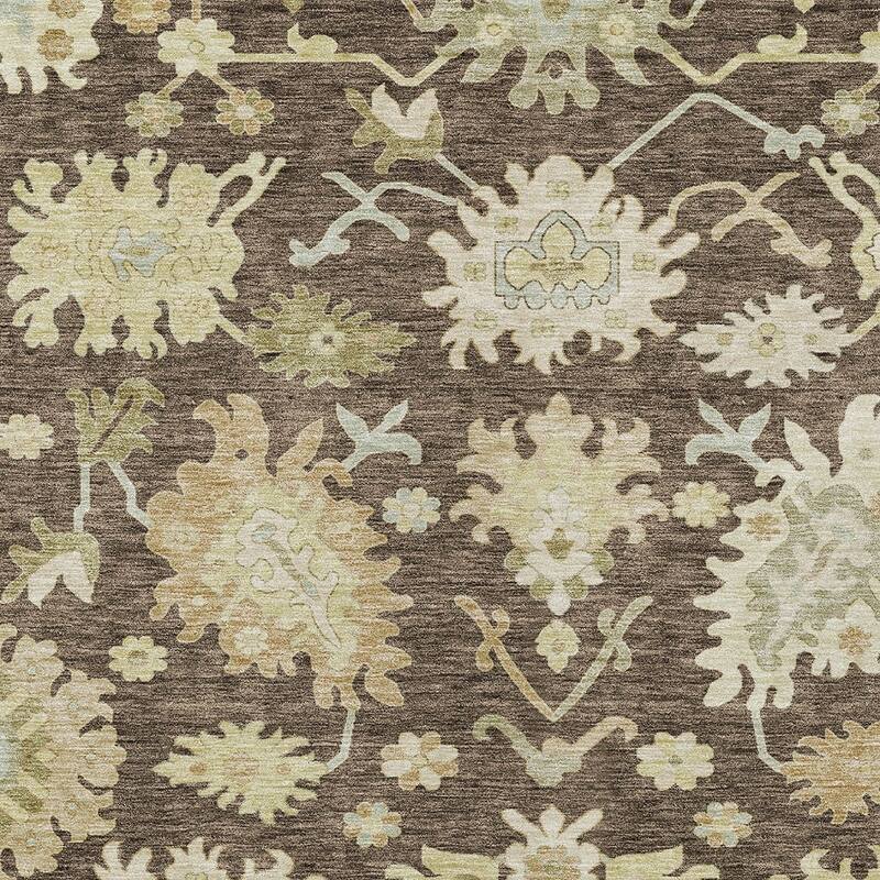 HomeRoots Floral Traditional Rectangle Outdoor Rug