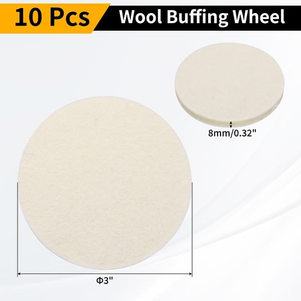 Wool Felt Polishing Pads 2 Inch Buffing Wheel Polish Pad Flocking Back ...