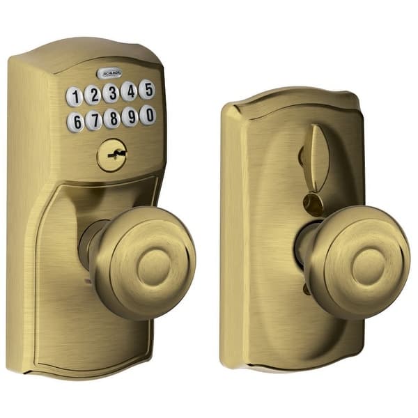 Schlage FE595V-CAM-ACC Camelot Keypad Entry with Flex-Lock Door Lever Set with A