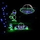 preview thumbnail 5 of 3, Halloween LED Alien Waving 48in