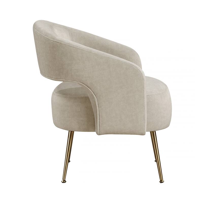 Sonoma 27.5" Velvet Accent Chair - Gold Finish Metal Legs