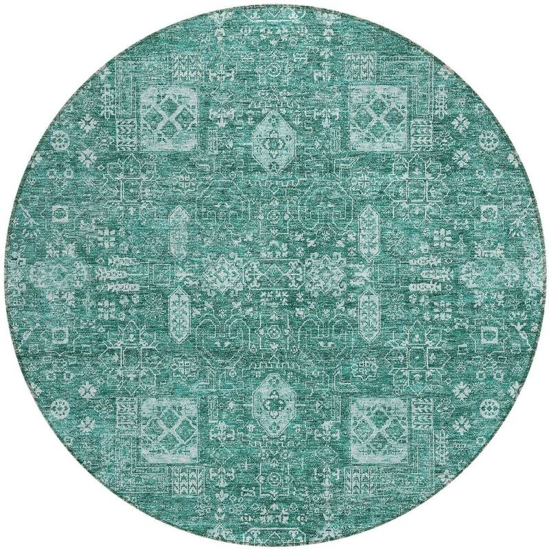 HomeRoots Oriental Transitional Rectangle Outdoor Rug