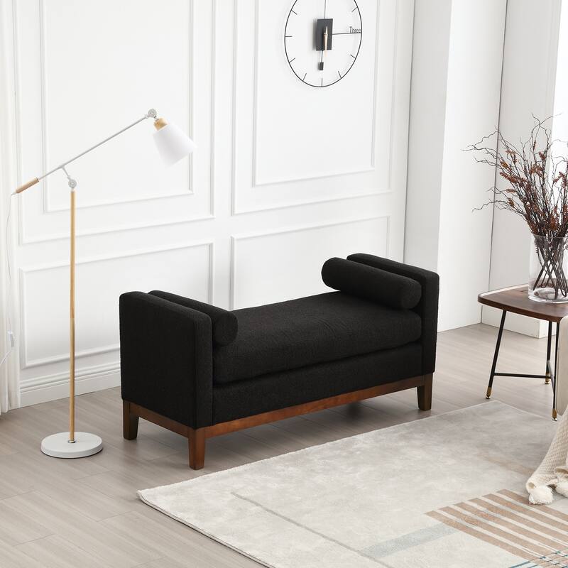 GEITIN 53.5"W Elegant Upholstered Bench with Wood Legs