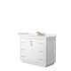 Option White, Bronze Trim, White Quartz Top