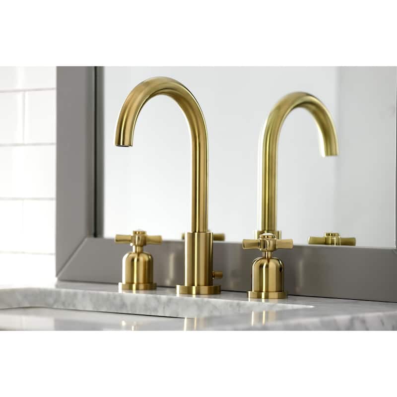 Millennium 8 in. Widespread Bathroom Faucet - Brushed Brass