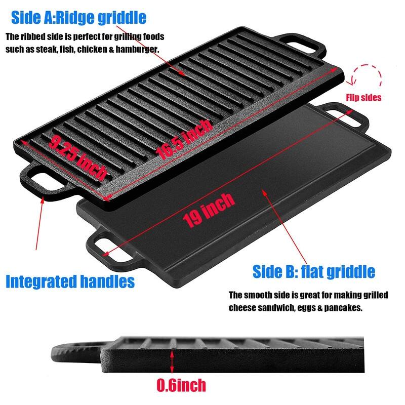 34 Inch Gas Cooktop with Cast Iron Griddle,Natural Gas/Propane Gas