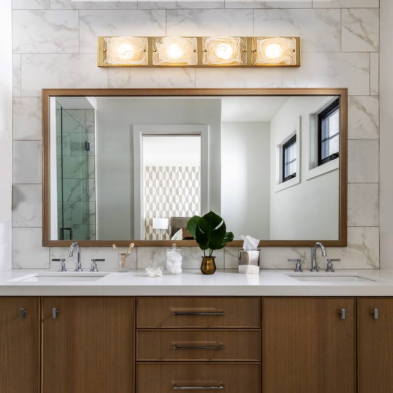 3-Light Modern Glass Bathroom Vanity Light with Handcrafted Curved Cloud Glass