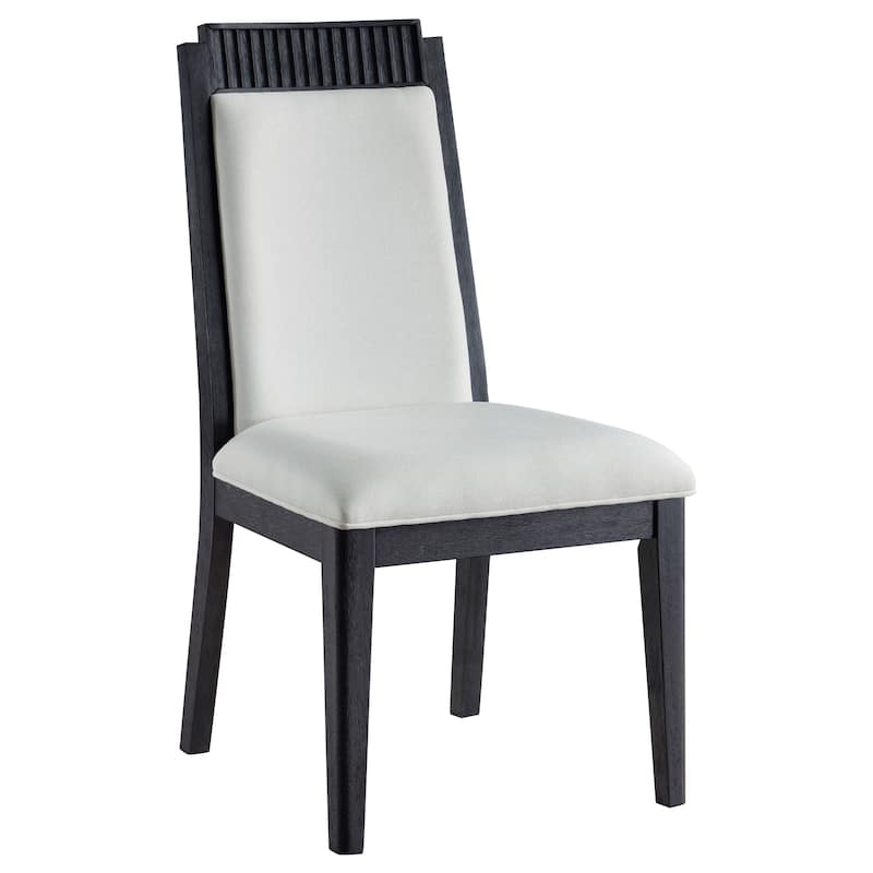 Brookmead Ivory and Black Wood Dining Side Chair (Set of 2)