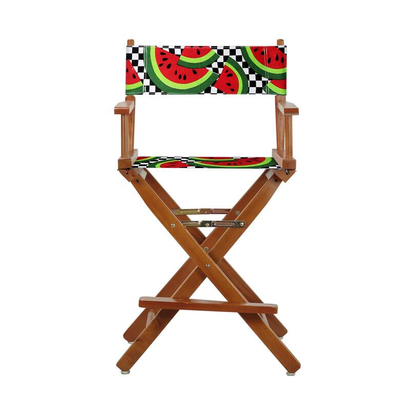 24" Director's Chair Honey Oak Frame-Watermelon Slices - 23"W x 19"D x 39.5"H