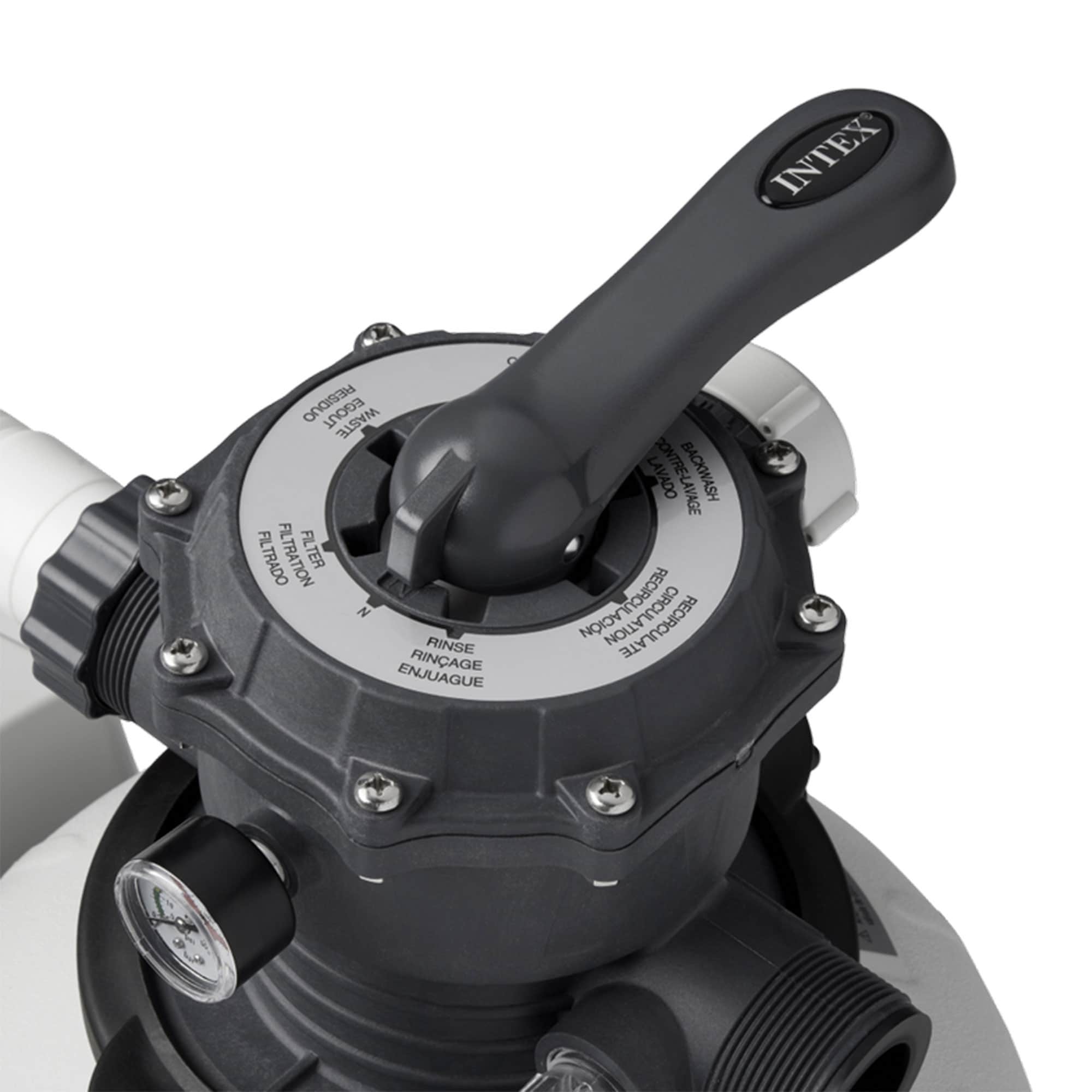 Intex gph above ground pool sand filter pump with shop automatic timer