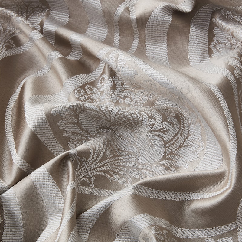 HLC.me Montero Damask 100% Full Complete Blackout Heavy Insulated Energy Savings Grommet Curtain Panels, 2 Panels