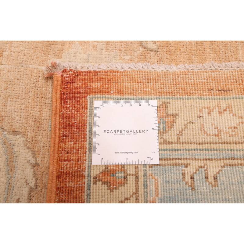 ECARPETGALLERY Hand-knotted Peshawar Oushak Brown Wool Rug - 8'11 x 11'8