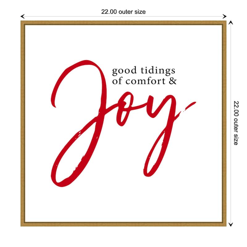 Tidings of Comfort and Joy by Amanti Art Portfolio Framed Canvas Wall Art