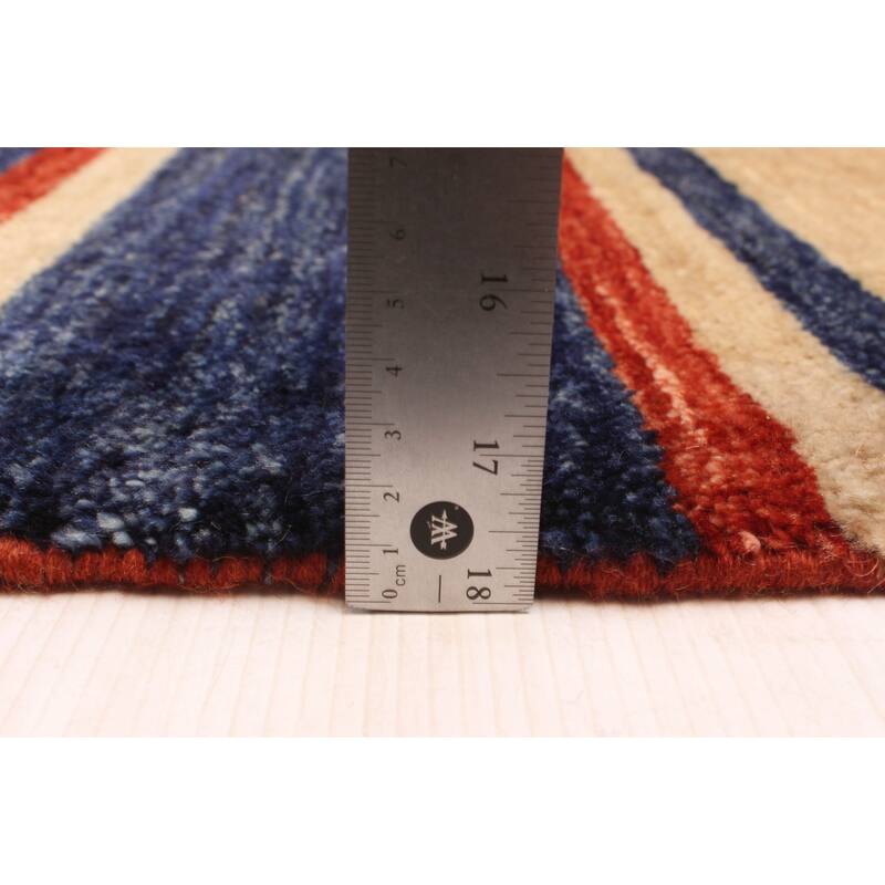 ECARPETGALLERY Hand-knotted Peshawar Ziegler Navy, Red Wool Rug - 4'3 x 5'10