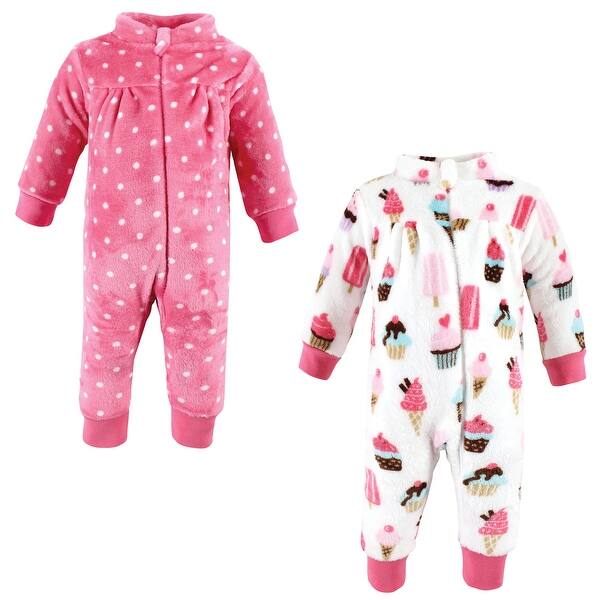 slide 1 of 1, Hudson Baby Toddler Girls Plush Jumpsuits, Ice Cream 2T