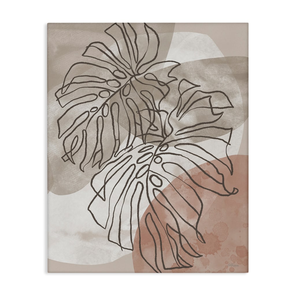 Stupell Leaf Outlines in Earth Tones Canvas Wall Art Design By Cat Thurman Designs