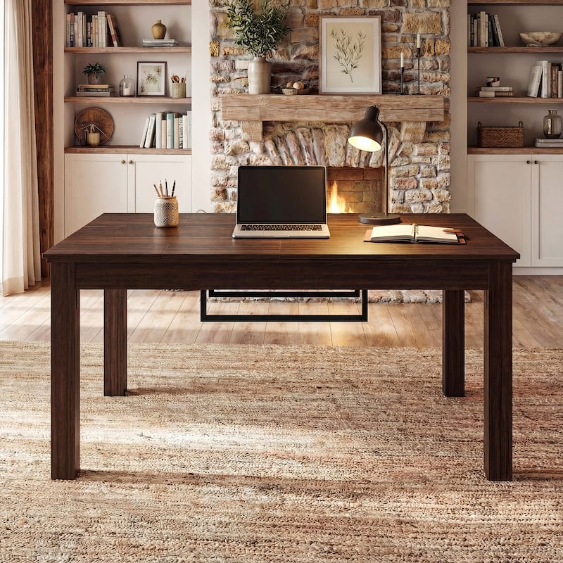 63" Convertible Board Game Table Multi-Purpose Dining & Work Table with Hidden Gaming Surface, Removable Top Panels