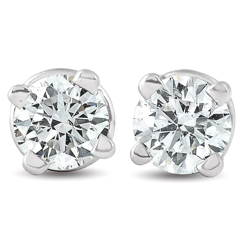 1/4 Ct TW Diamond Studs White Gold Lab Grown