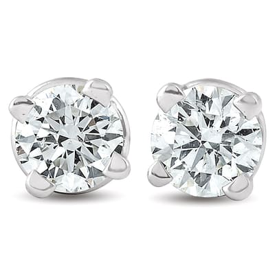 F/VS .50 Ct Simulated Diamond Studs White Gold